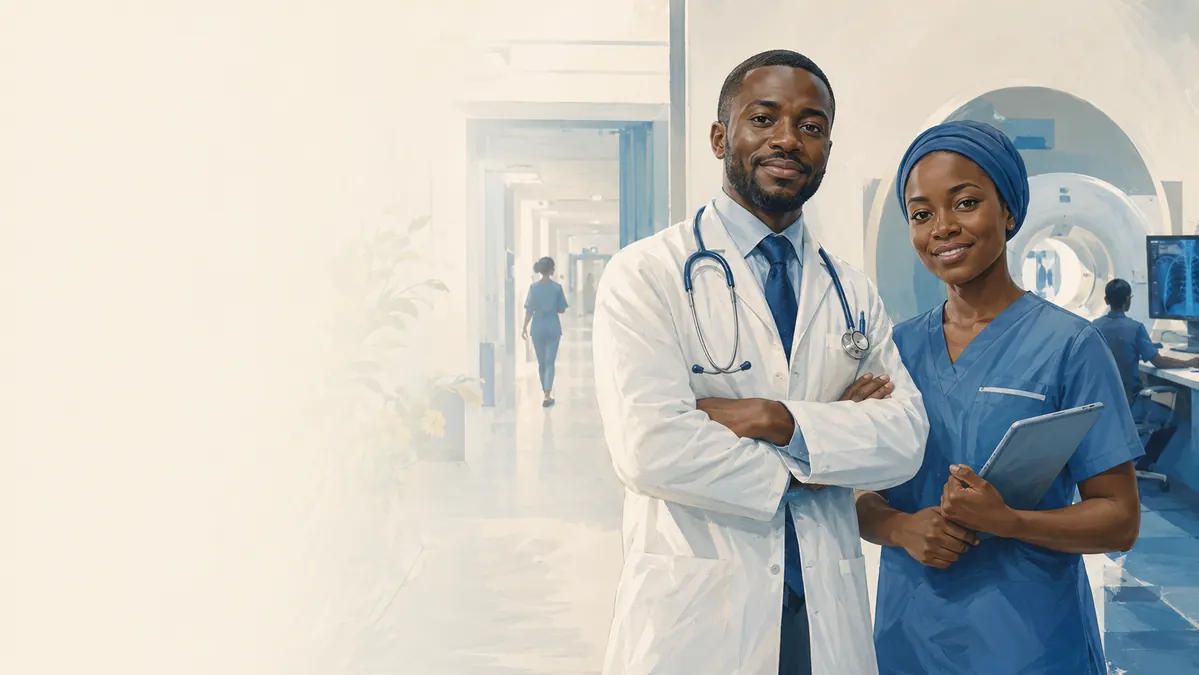 StanMed clinicians in a modern diagnostics-led hospital environment